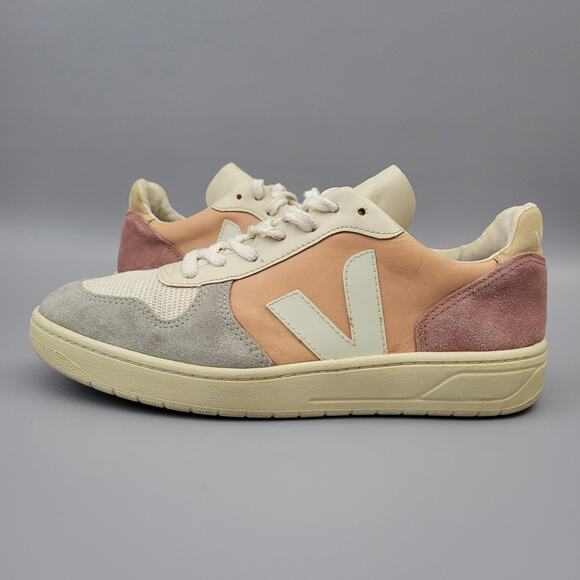 Veja Women's V-10 Suede Trainers Multicolor Size 9 - Picture 4 of 15